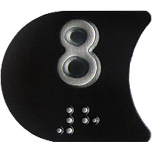 005A (crescent/fishtail) Braille Plate