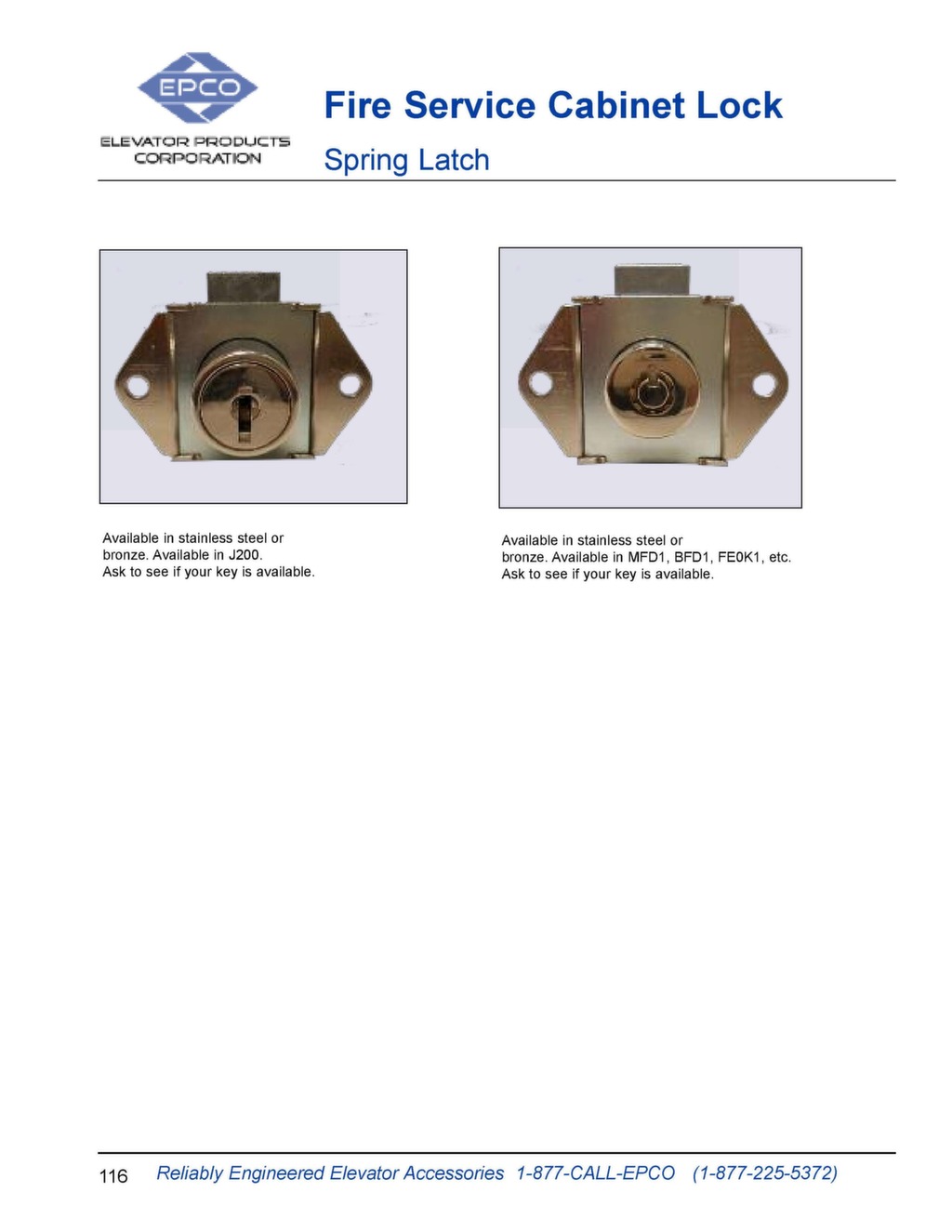 EPCO Elevator Parts Catalog Elevator Products Corporation