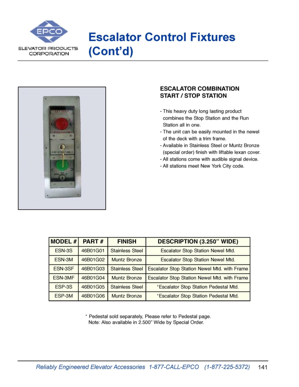 EPCO Elevator Parts Catalog Elevator Products Corporation