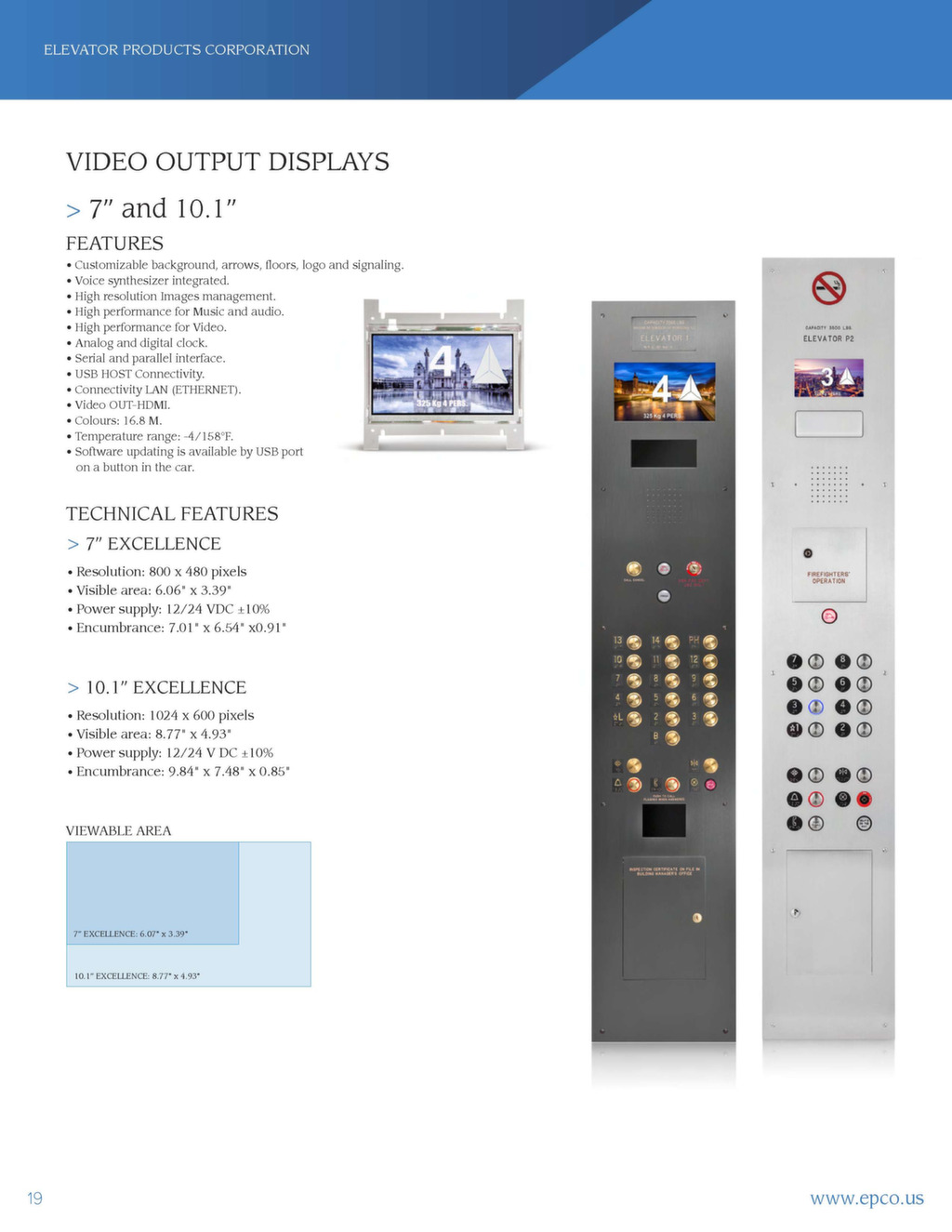 EPCO Elevator Product Brochure Elevator Products Corporation